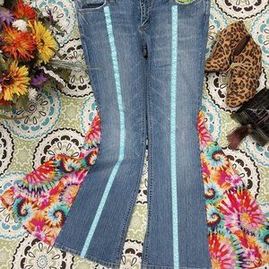 1004 Size 9j Bongo Stretch Upcycled Jeans Bell-Bottoms